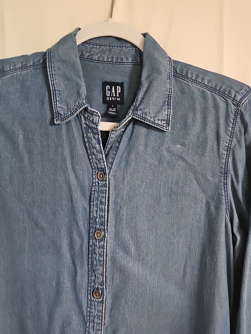 GAP Denim Shirt Dress - Blue - Picture 2 of 5